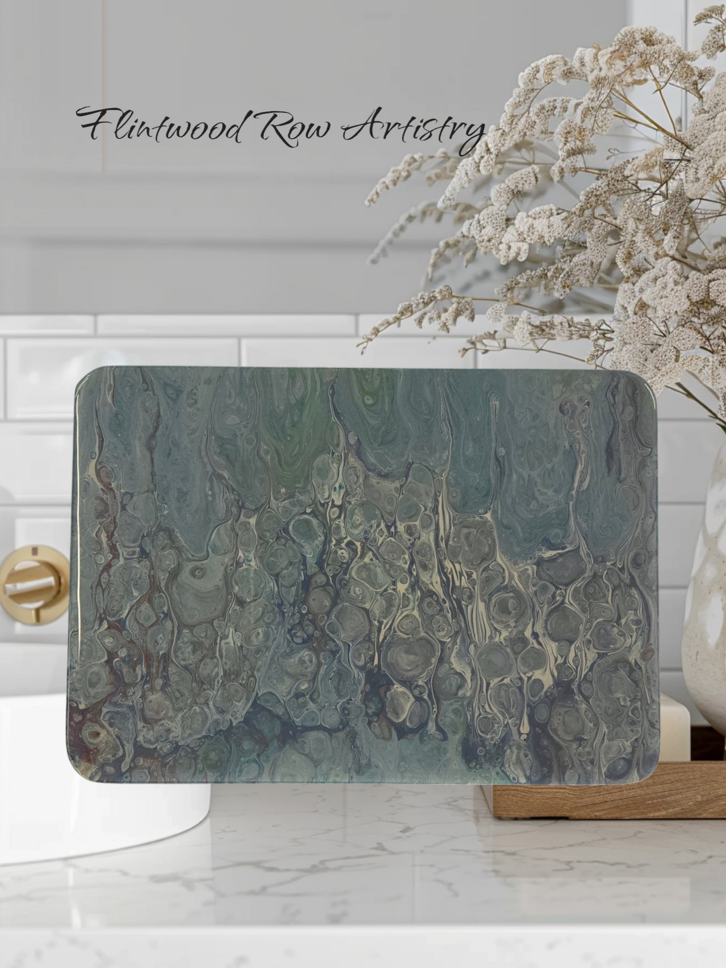 Cutting Board - Small Blue/Gray/Maroon/White